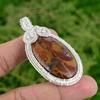 925 Sterling Silver Noreena Jasper Stone Wire Wrapped Handmade Pendant Jewelry