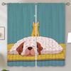 Pink Curtains for Living Room Kittens and Dogs Customs Free Shipping Products Modern Curtains Ready Window Curtain Tiebacks the