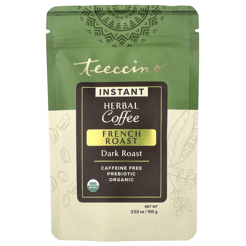 Instant Herbal Coffee, French Roast, Dark, Caffeine Free, 3.53 oz (100 g)