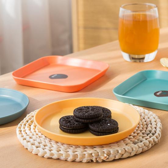 Durable Fruit Plate Multi-purpose Food Grade Colorfast Spit Bone Dish with Storage Holder