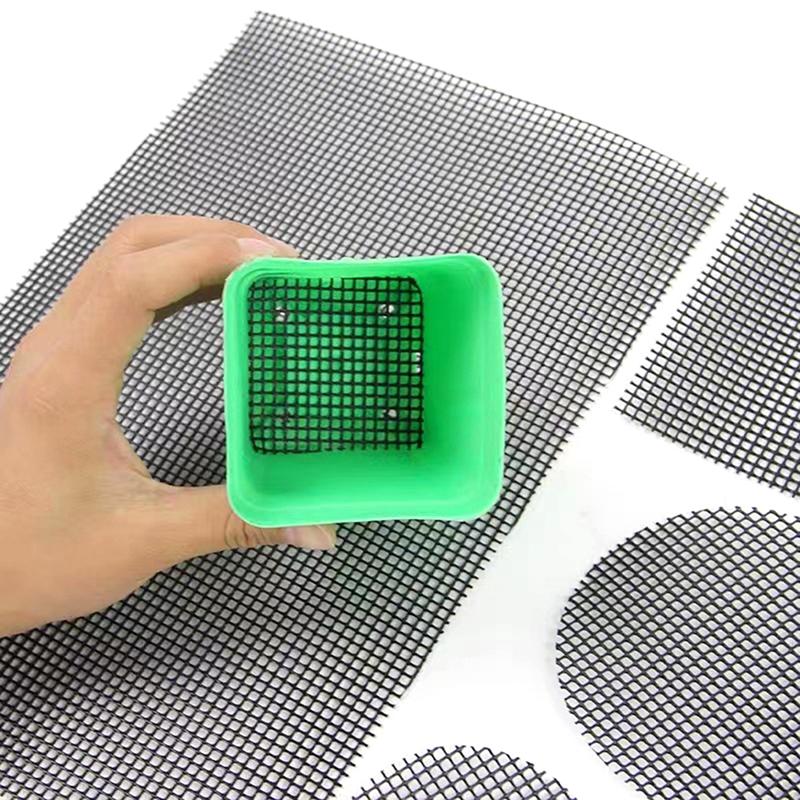 5 шт. 20x30 см сетчатая подкладка для цветочного горшка, нижняя сетка для горшка для бонсай, нижний коврик для предотвращения потери почвы, дышащий дренажный нижний коврик