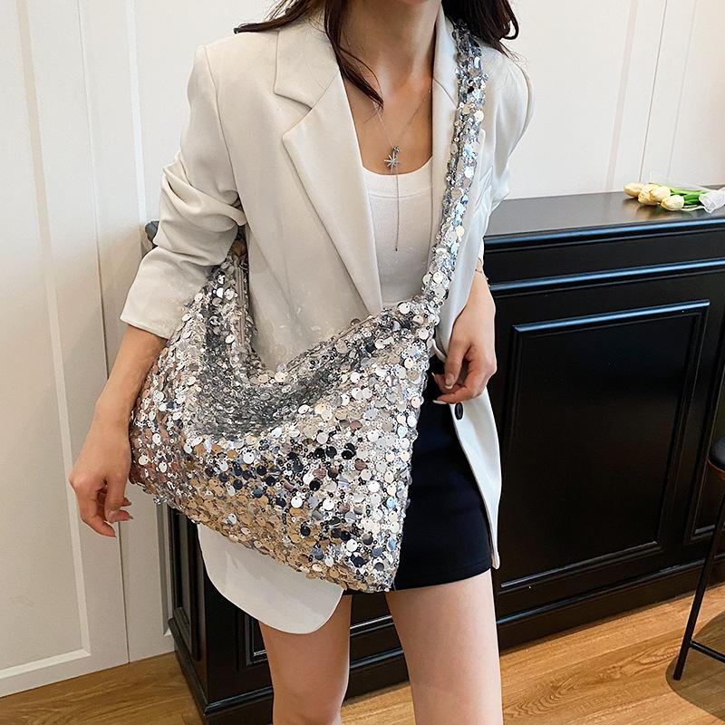 2025 New Sequined Shoulder Bags Large Capacity Y2k Women Bags Vintage Fashion Shoulder Crossbody Bags Ladies Purse Handbags