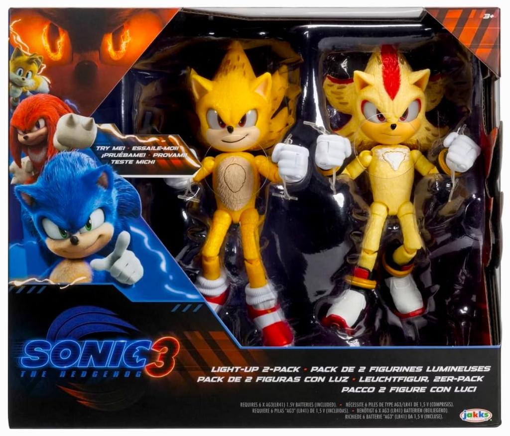 Sonic the Movie Sonic x Shadow TOKYO MISSION PACIFIC 5 дюймов светящаяся фигурка 2 шт. Sonic Super Movie 3 Game Tokyo Mission Goods Doll Light Up