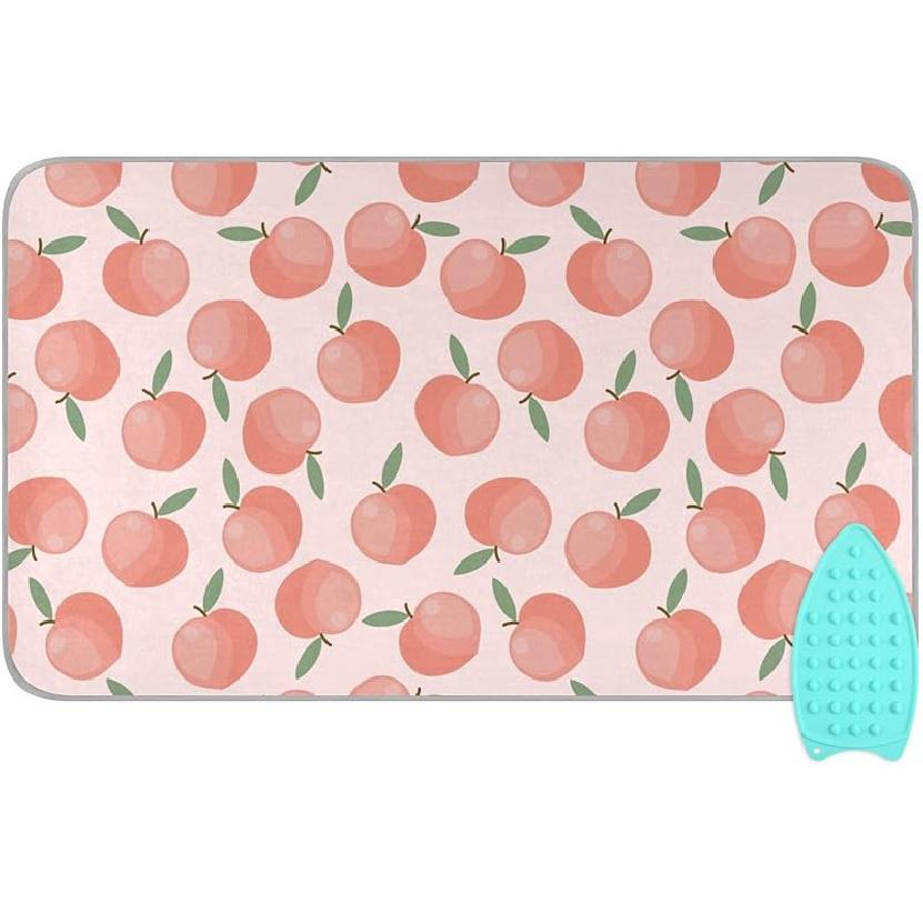 Коврик для глажки для стола Портативное дорожное одеяло для глажки Чехлы для гладильной доски Коврик для прессования Подушки для термопресса 27,6x47,2 дюйма Серые цветы