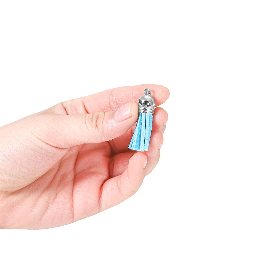 20pcs/lot 38mm Tassel Vintage Leather Tassels Fringe for Purl Macrame Pendant For DIY Jewelry Making Supplies Accessories