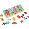 Drying Rack Clothes Dress-Up Jigsaw Puzzle Logical Thinking Matching Sorting Educational Game Kids Montessori Wooden Toys Girls