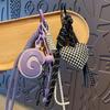 Heart-shaped Leather Key Chain Leather Exquisite Girls' Bag Accessory Light Luxury Pendant  DIY