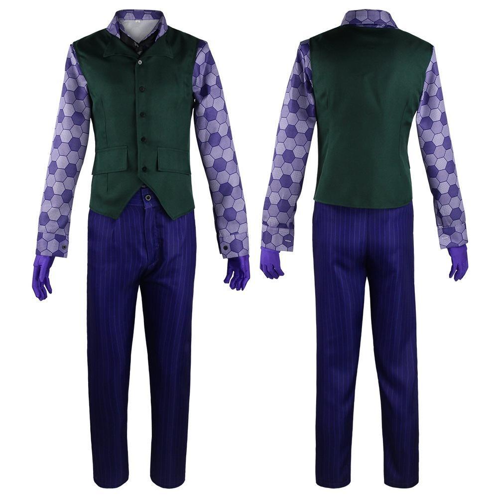 The Dark Knight Joker Heath Ledger Cosplay Suit, Halloween Men Stage Outfit
