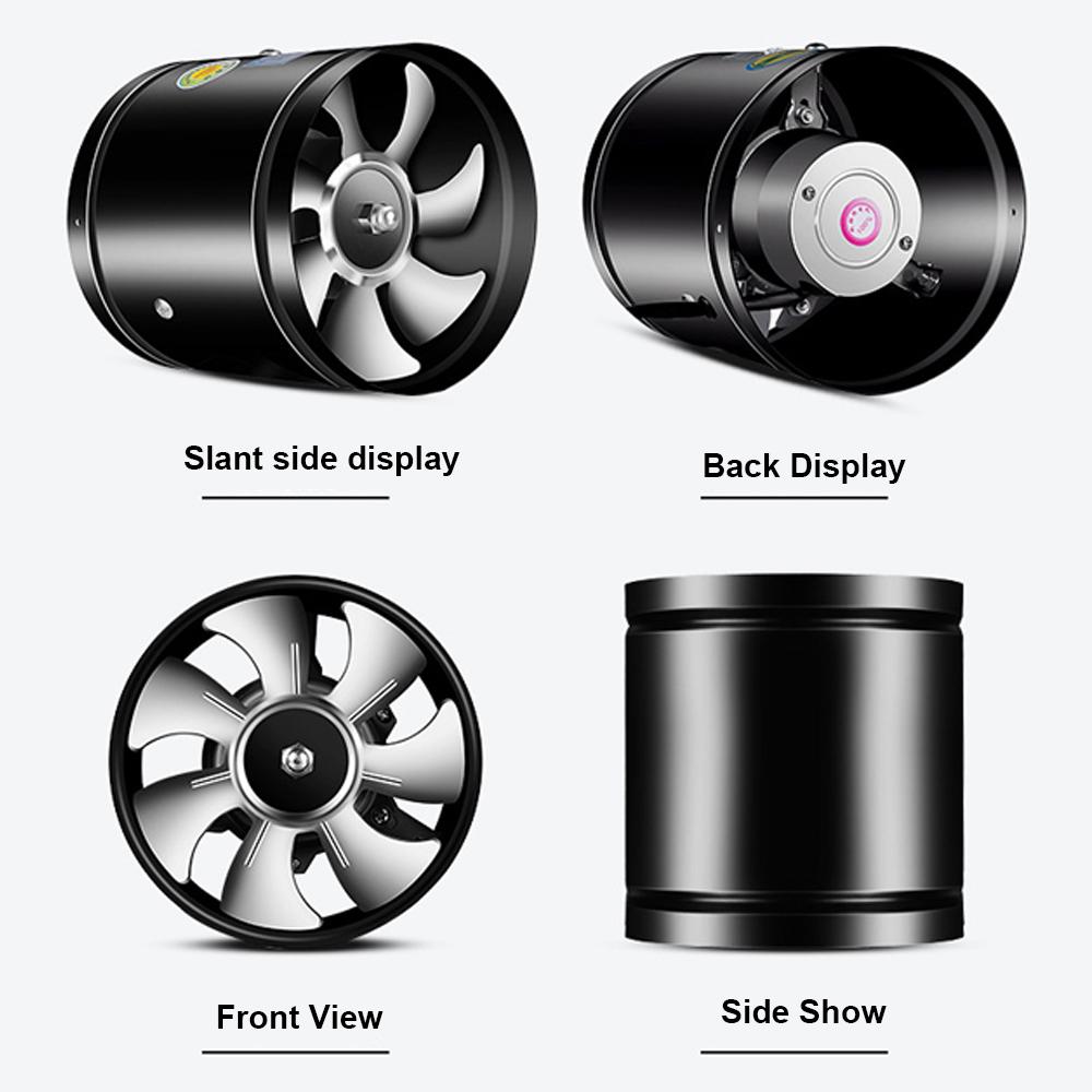 Круглый линейный канальный вентилятор, вытяжной вентилятор с низким уровнем шума для кухонь, ванных комнат,