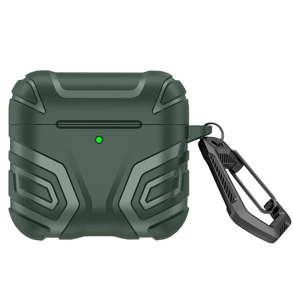 ТПУ чехол для AirPods 4 2025 Защитная крышка с карабином Защита от падений Ударопрочный и Пылезащитный дизайн