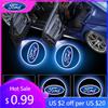 Car Sticker 2Pcs LED Car Door Lamp Projector Light Welcome Logo Laser Automobile Ghost Shadow For Ford Kuga Fiesta EcoSport MK M