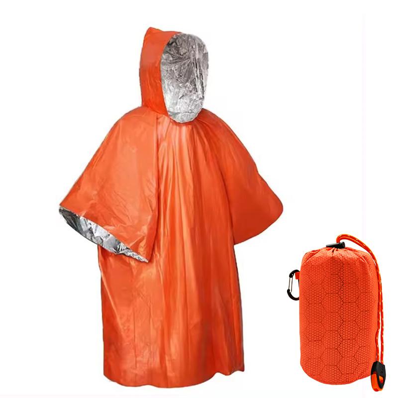Аварийный дождевик с подкладкой из майларовой blankets-Выживание blankets для выживания на природе Автомобиль-Прочный, Водонепроницаемый Кемпинг Пеший туризм