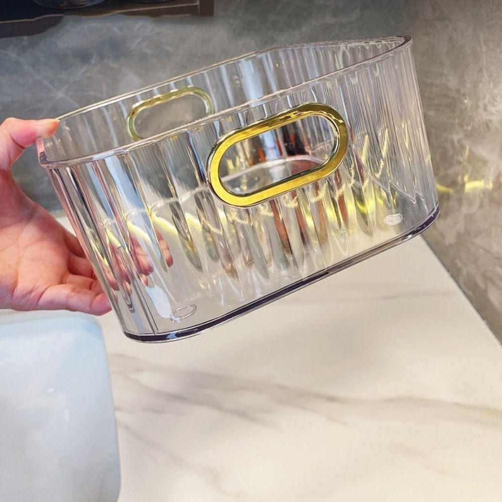 Коробка для хранения косметики из ПЭТ, прозрачная сортировочная корзина, высококачественная корзина для хранения