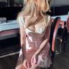 Европейский и американский стиль 2026 лето новый французский сексуальный сладкий квадратный вырез на бретельках с пышными рукавами приталенное платье женское
