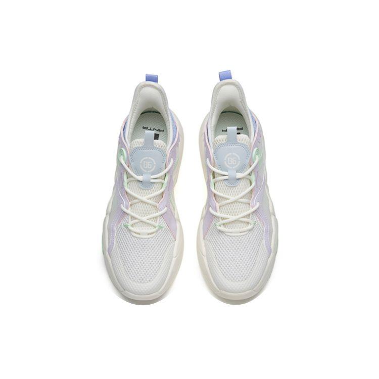 Anta G6 Толстая подошва ретро низкие спортивные повседневные туфли женские кроссовки белые фиолетовые синие 122238083-4