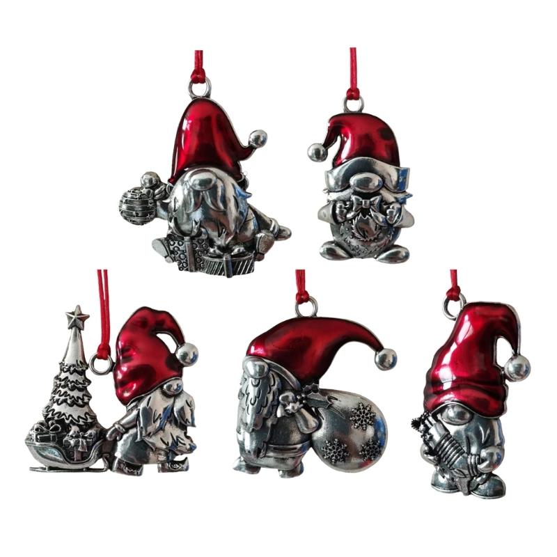 Metal Dwarf Figure Holiday Hanging Ornament Christmas Tree Decorations For Door Mantels Wreath Holiday Party Decoration