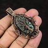 Древо Жизни Серафинит Медный Кулон Кулон, оплетенный медной проволокой Драгоценный камень Ювелирные изделия ручной работы Ювелирные изделия с серафинитом для женщин Подарок для матери