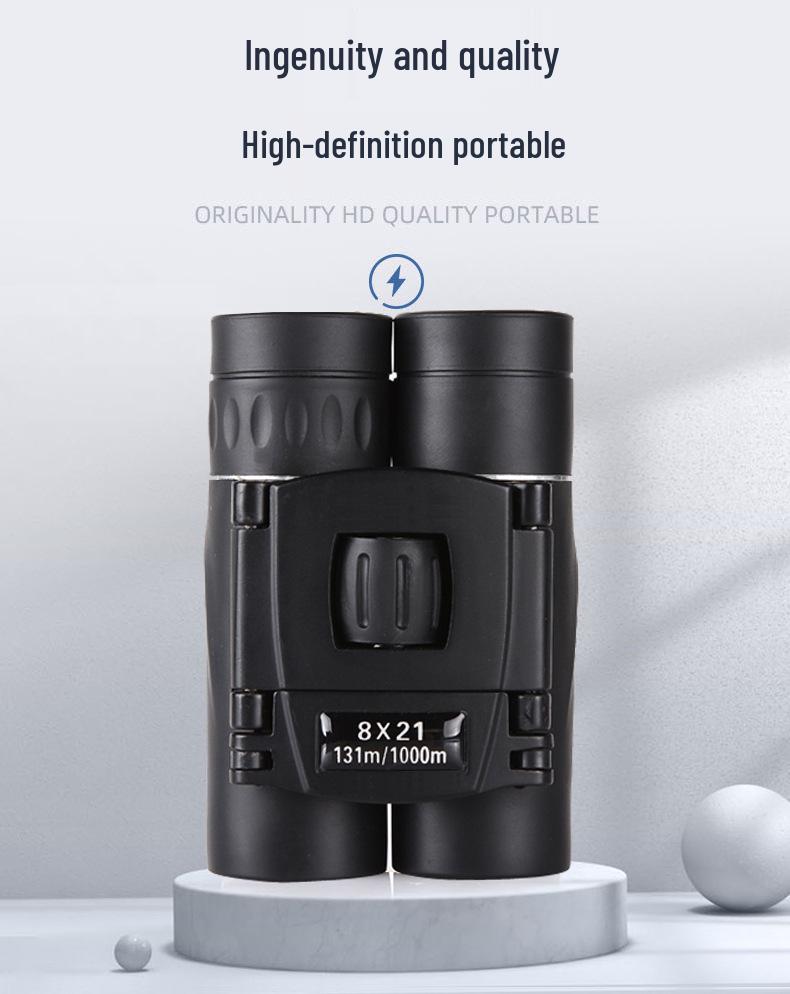 High Magnification HD Mini Outdoor Binoculars 8x21/40x22/100x22 with Phone Clip