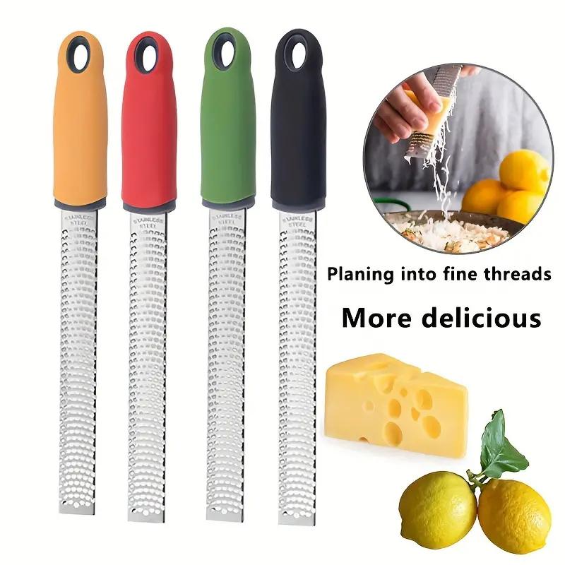 5 Colors Stainless Steel Lemon Grater Multifunctional Cheese Grater Sharp Stainless Steel Blade and Protective Cover