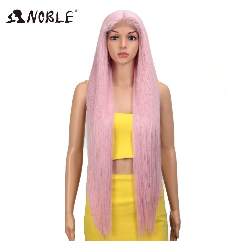 Noble Synthetic Lace Front Wigs For Women 38 Inch Straight Wig Lace Wig Ombre Blonde Lace Wigs Cosplay Straight Lace Front Wig