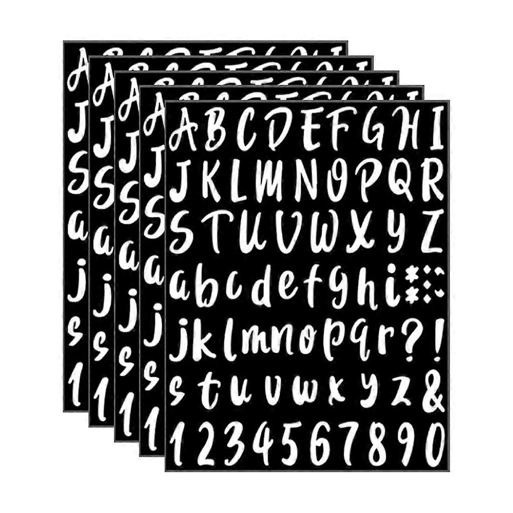 5 Sheets Water Proof Vinyl Sticker House Address Mailbox Number Stickers,1 Inch