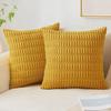 Текстильные наволочки для декоративных подушек Мягкий вельвет Декоративные Желтые Бохо Полосатые наволочки Наволочка Фермерский дом Домашний декор для дивана