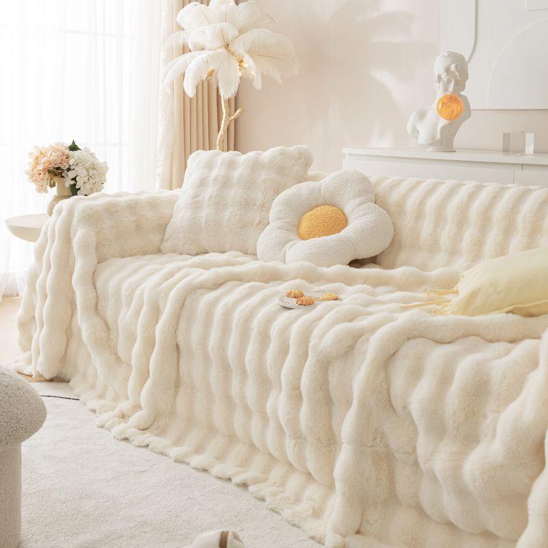 Простой тканевый чехол для дивана, утолщенное полотенце для дивана, цельный универсальный чехол для дивана, полное покрытие, одеяло, подушка