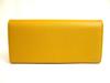 Authentic BVLGARI Yellow Leather Logo Clip Gold H/W Flap Long Wallet #b025  Open box