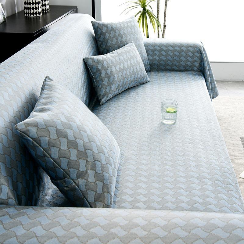 Летняя ткань для чехла на диван из ледяного шелка, простая и с легкой роскошью, с передовым чувством, целое нескользящее полотенце с полным покрытием, современное высококлассное полотенце для дивана
