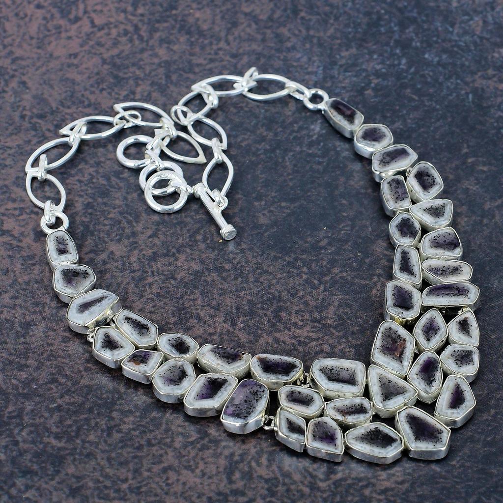 Ювелирные изделия из ожерелья с аметистом Super 23, ювелирные изделия из цельного серебра 925 пробы, великолепное ожерелье ручной работы с драгоценными камнями для любви