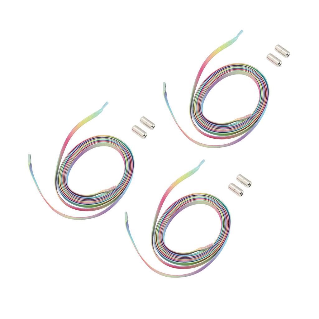 3 Sets Tieless Shoelaces 6 Elastic Shoe Laces 6 Tightly Buckles for Kids Adults Elderly#4