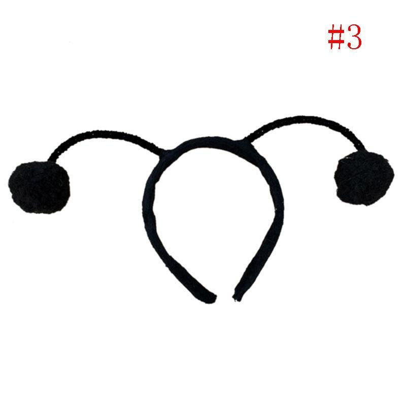 Детская повязка на голову в виде эльфа, божьей коровки, пчелы, пушистого помпона, обруч для волос, костюм для косплея, заколки для волос для девочек, корейские аксессуары, головные уборы