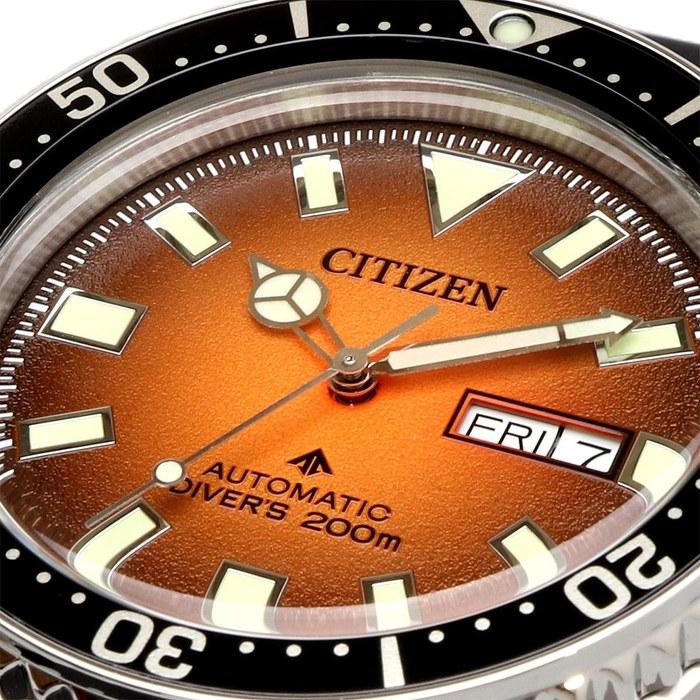 CITIZEN NY0120-01Z Automatic Diver's Watch - Rubber Strap - Orange