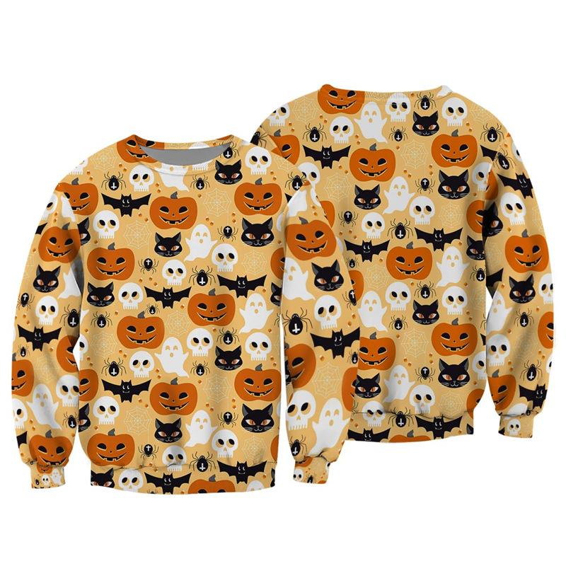 Осенние свитшоты с 3D-принтом на тему тыквы, модные, повседневные, спортивные, с длинным рукавом, мужские свитшоты