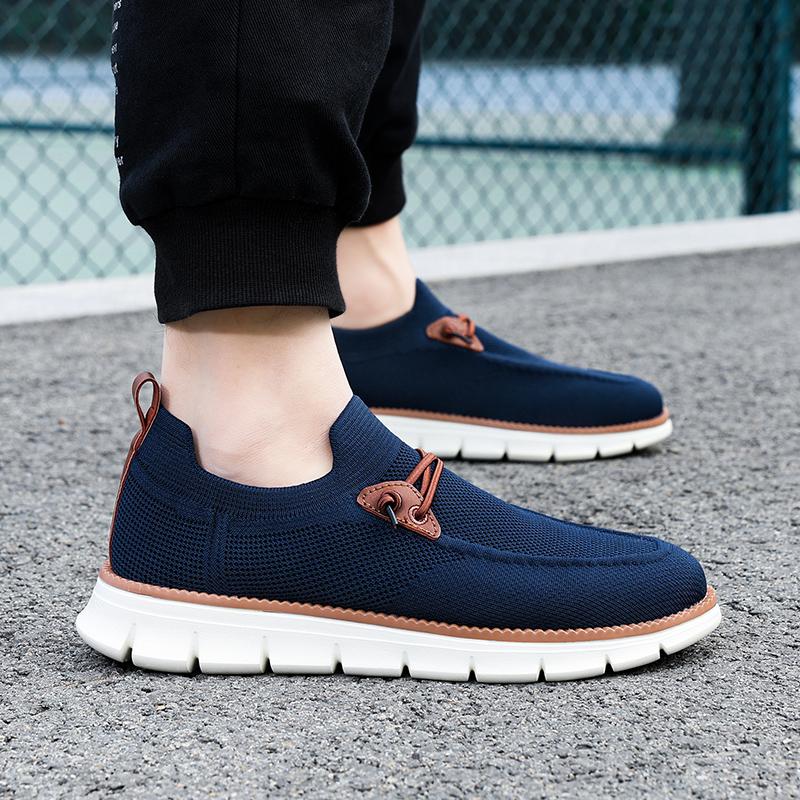 Big Size 39-48 Breathable Mesh Shoes Men Slip-On Flat Casual Sneakers Man Comfortable Lightweight Men's Loafers Zapatos Hombre