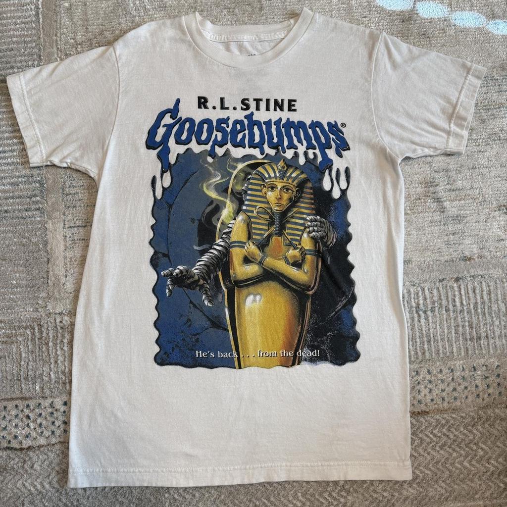 Vintage 90s Goosebumps RL Stine Horror Graphic T-Shirt Tee S-5XL