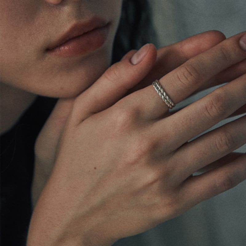 Зеленый [925 пробы серебро] Five.silver.212 / кольцо конец