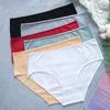 Breathable Mid-rise Seamless Cotton Underwear for Middle-aged and Plus-size Women