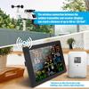 Professional Internet WiFi Weather Station with Outdoor Sensor Remote Monitoring System, 10.2 Inch Color Display with Rain Gauge, Temperature and UV