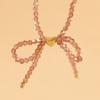 Элегантные дизайны Кристальная бабочка Бант Бисерное ожерелье Кулон для модных энтузиастов Ежедневное использование Повседневная одежда
