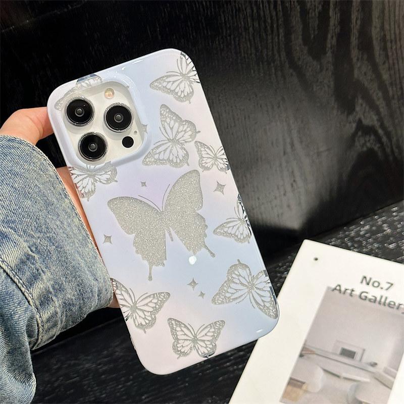 Роскошный блестящий чехол для телефона с бабочкой, подходящий для iPhone 14, 13, 12, 11 Pro Max, комплексные чехлы для защиты от падения