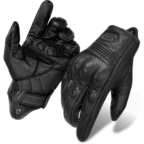 Leather Motorcycle Gloves Touchscreen for Men&Women | Breathable,Full Finger with Knuckle Protection Riding Gear for Dirt Bike Motocross Motorbike
