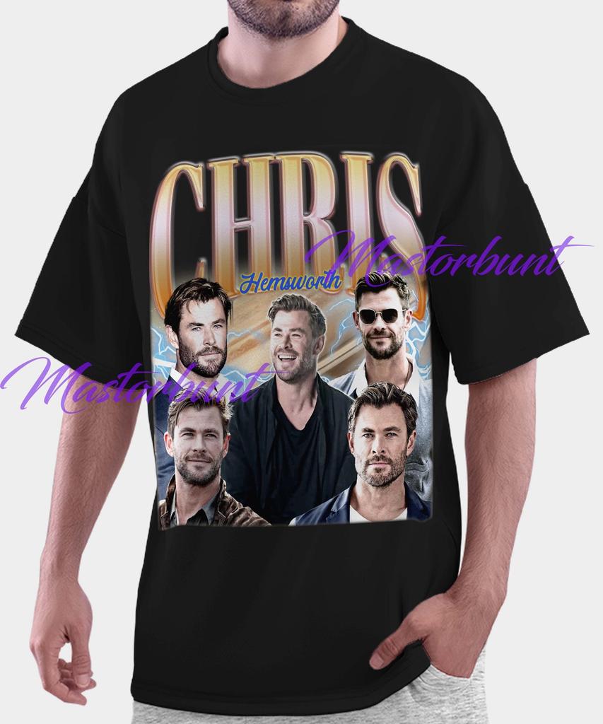 Chris Hemsworth Shirt & Sweatshirt, Chris Hemsworth Vintage Shirt, Chris Hemsworth Retro 90s Shirt, Chris Hemsworth Fan Shirts