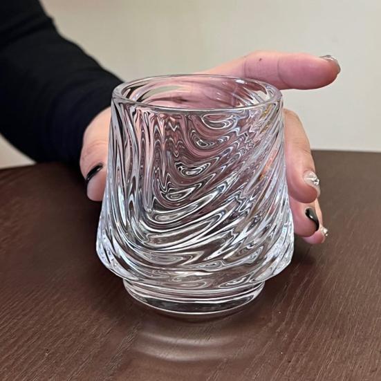 Стеклянная кофейная кружка с текстурой вулкана 150 мл, стакан для виски с рельефным рисунком, термостойкий стакан для напитков для эспрессо, латте, коктейлей