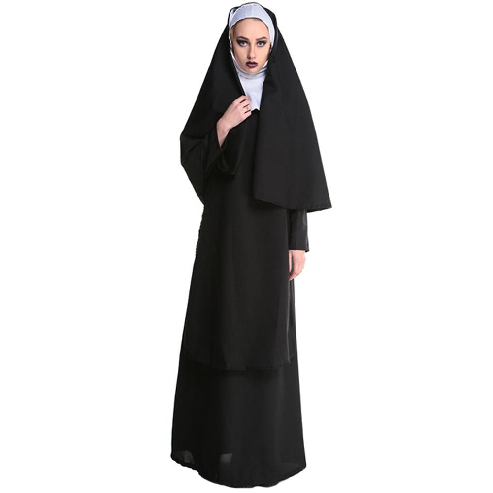 1 100% Polyester Nun Costume Adult Female European And American Masquerade Cosplay Stage Costume