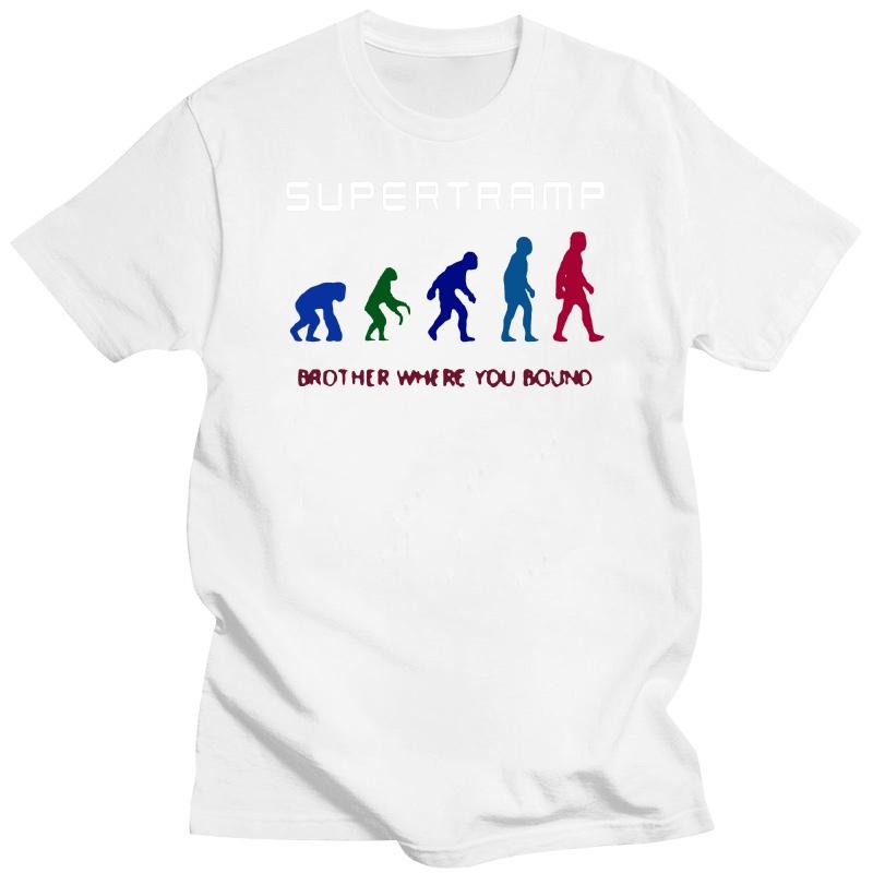 Мужчины ЖенщиныНовая черная футболка SUPERTRAMP Brother Where You Bound Rock Band унисекс, размер S-3XL