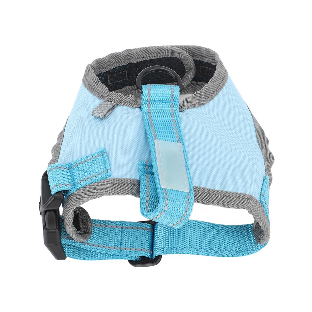 Dog Harness Vest with Leash Adjustable Reflective Padded Nylon Easy Control Pet Harness for Walking Medium Size Dog Blue