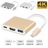 Professional Multi-port Adapter USB-C USB 3.0 USB 3.1 Type C 3 in 1 Hub 4K HDMI