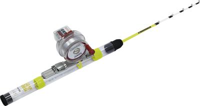 Комплект удилища и катушки для ловли корюшки, PROX Clear Lock Plus Set 2 (Счетчик), ССС (Флуоресцентный желтый) + катушка, CRPS442SSSC