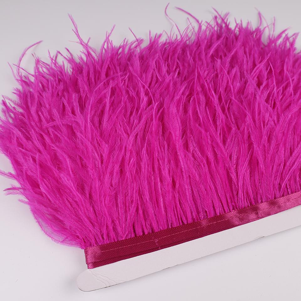 Отделка из перьев страуса 13-18 см, перья на кромке ленты, для DIY, свадебного шитья, украшения платья, поделок, аксессуаров